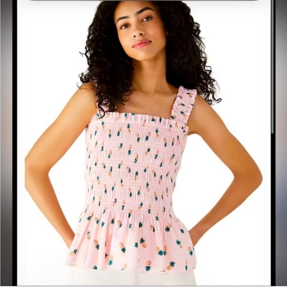 NWT Kate Spade Pink Pineapple Tank Top Medium